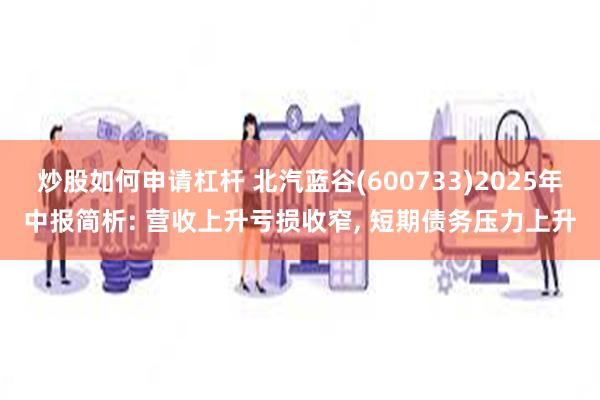 炒股如何申请杠杆 北汽蓝谷(600733)2025年中报简析: 营收上升亏损收窄, 短期债务压力上升